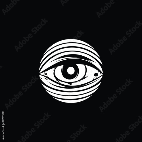 all seeing eye theme logo template