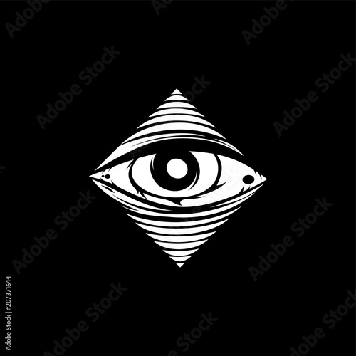 all seeing eye theme logo template