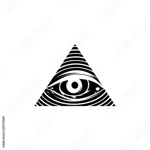 all seeing eye theme logo template