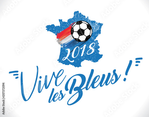 Vive les bleus - coupe du monde 2018 de football photo