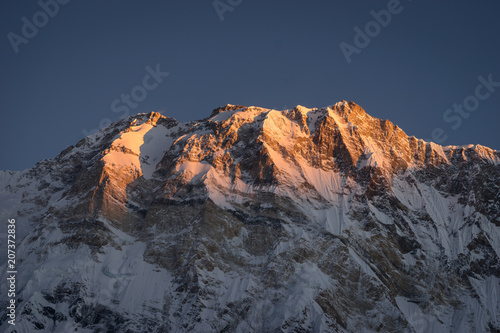 Annapurna I mountain peak, 10th highest mountain in the world, Himalayas range, Pokhara, Nepal