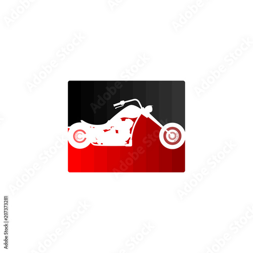 custom chopper motorcycle theme vector art logo