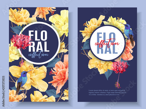 Tropic floral banners