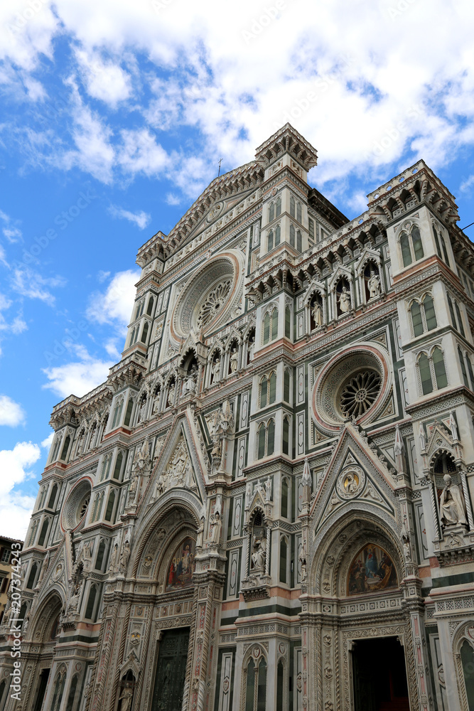 Florence Italy Big facade of the Cathedral