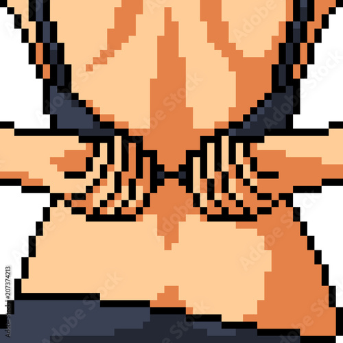 vector pixel art woman sexy