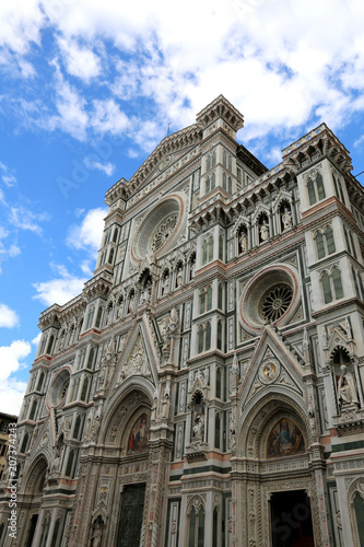 Florence Italy Big facade of the Cathedral