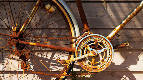 vélo ancien rouillé photo