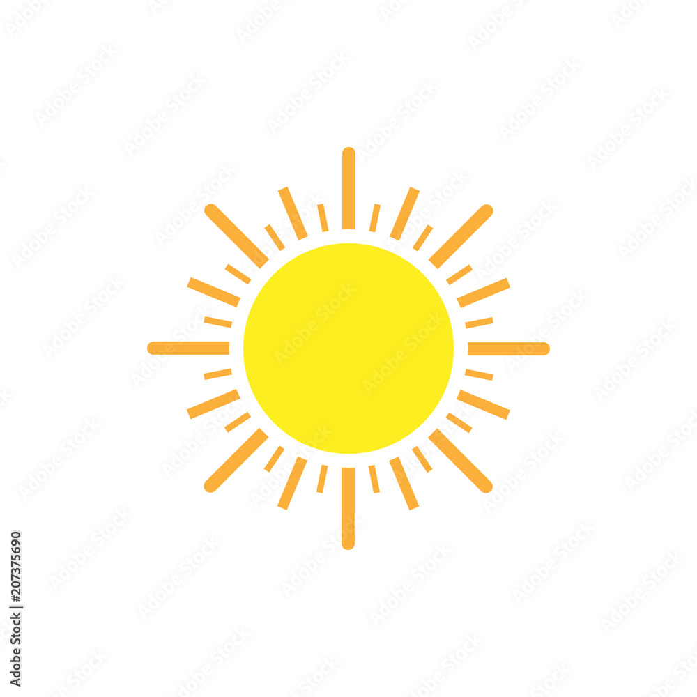 Line icon. Sun icon Line icon. Sun icon