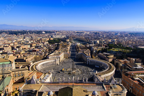 Vatican in Rome, Italy. Rome, view from the dome of the Vatican. © F. J. Carneros
