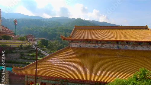 Slowmotion steadycam shot of a Kek Lok Si temple on Penang island, Malaysia photo