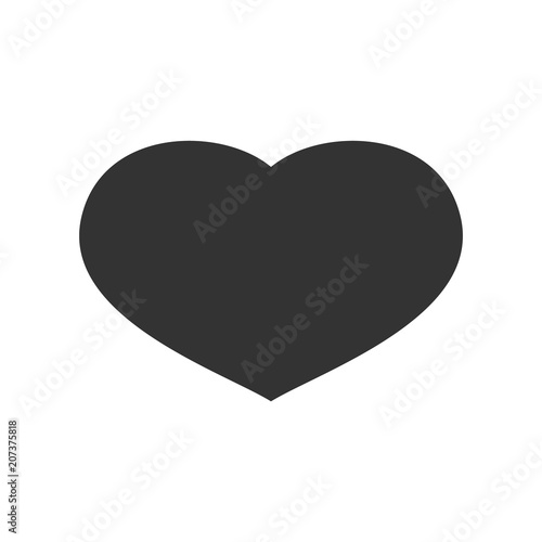 Commom black heart shaped icon photo