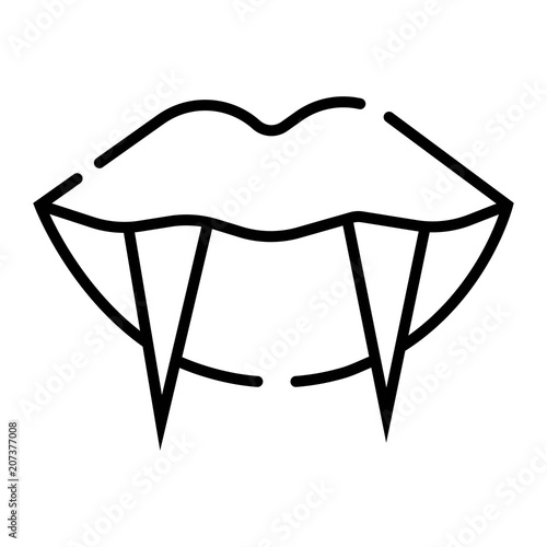 Photography Vampire teeth vector icon.