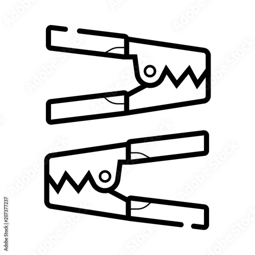Car battery jumper cable icon