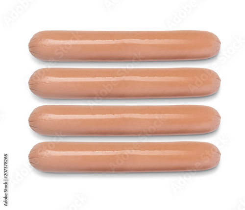 Photography raw sausages  isolated