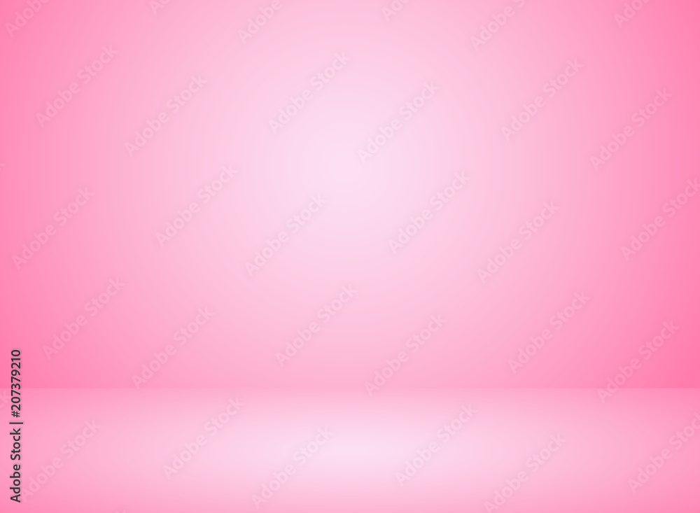 Studio room interior pink color background with lighting effect. - obrazy, fototapety, plakaty 