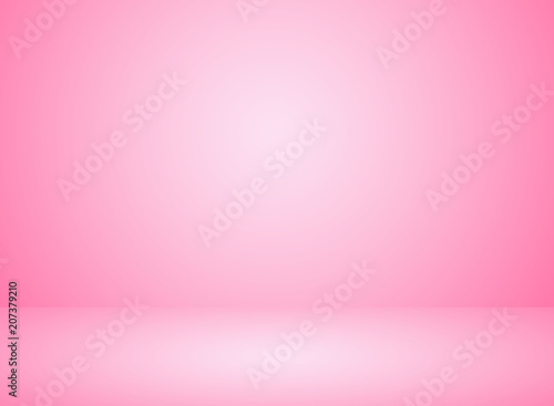 Fotografia, Obraz Studio room interior pink color background with lighting effect.