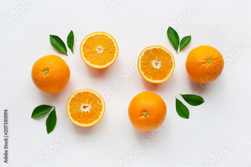 Fresh orange citrus fruit isolated. © Bowonpat
