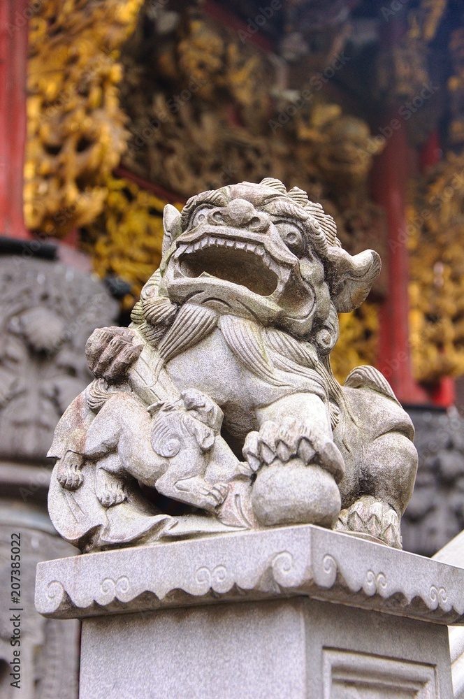 Chinese stone lion