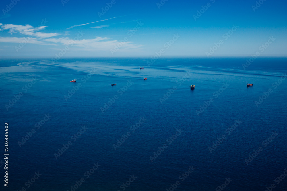 View of Alboran Sea from the top of Gibraltar Rock, Gibraltar, British Overseas Territory. View of Alboran Sea from the top of Gibraltar Rock, Gibraltar, British Overseas Territory.