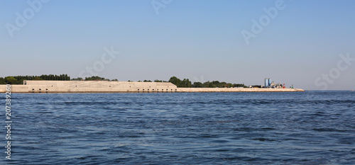 dam to protect the island of Venice from flooding and high tides