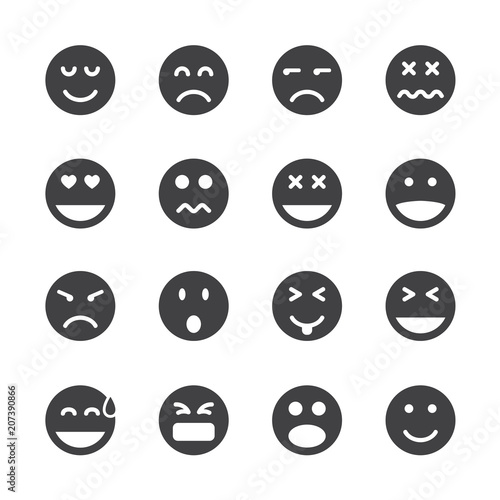 Human emotion icon set