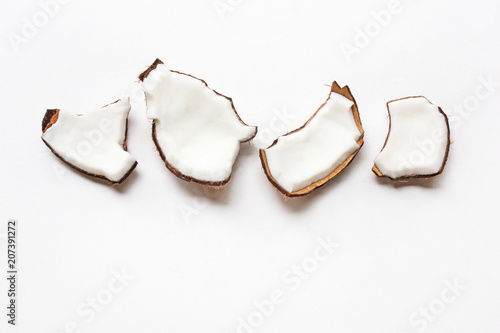 Fotografie Coconuts isolated on the white background.