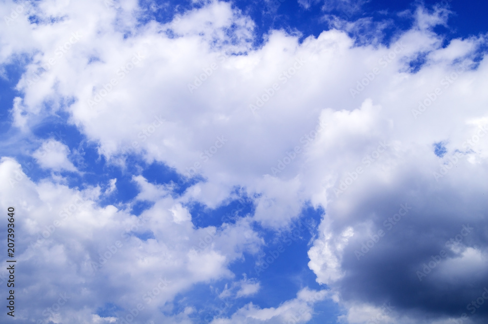 Blue sky is covered with gray and white clouds Blue sky is covered with gray and white clouds
