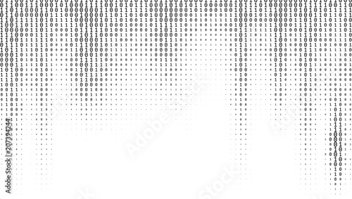 Gradient Binary Code Digits Background