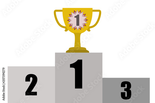 Copa de oro como trofeo. 