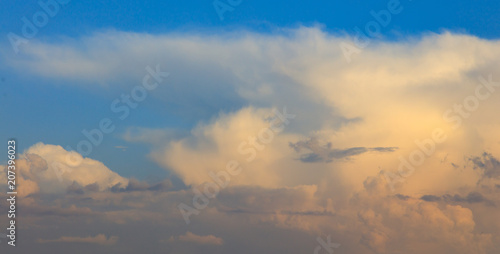 Beautiful clouds in the sky at sunset