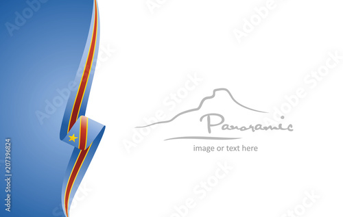 Democratic Republic of the Congo abstract flag brochure cover poster