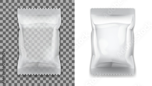 Sealed Empty Plastic Foil Bag With Transparent Shadow