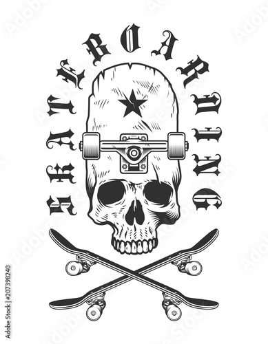 Vintage skateboarding badge