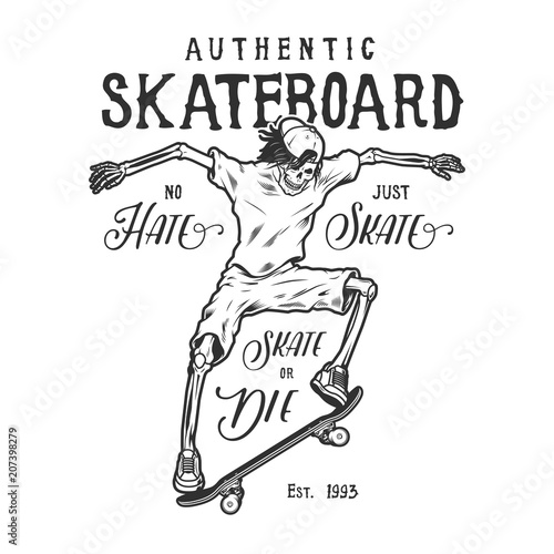 Vintage sport skateboarding logo