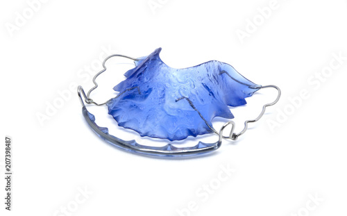 Retainer blue on a white background, isolated photo