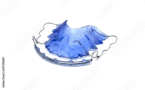 Retainer blue on a white background, isolated