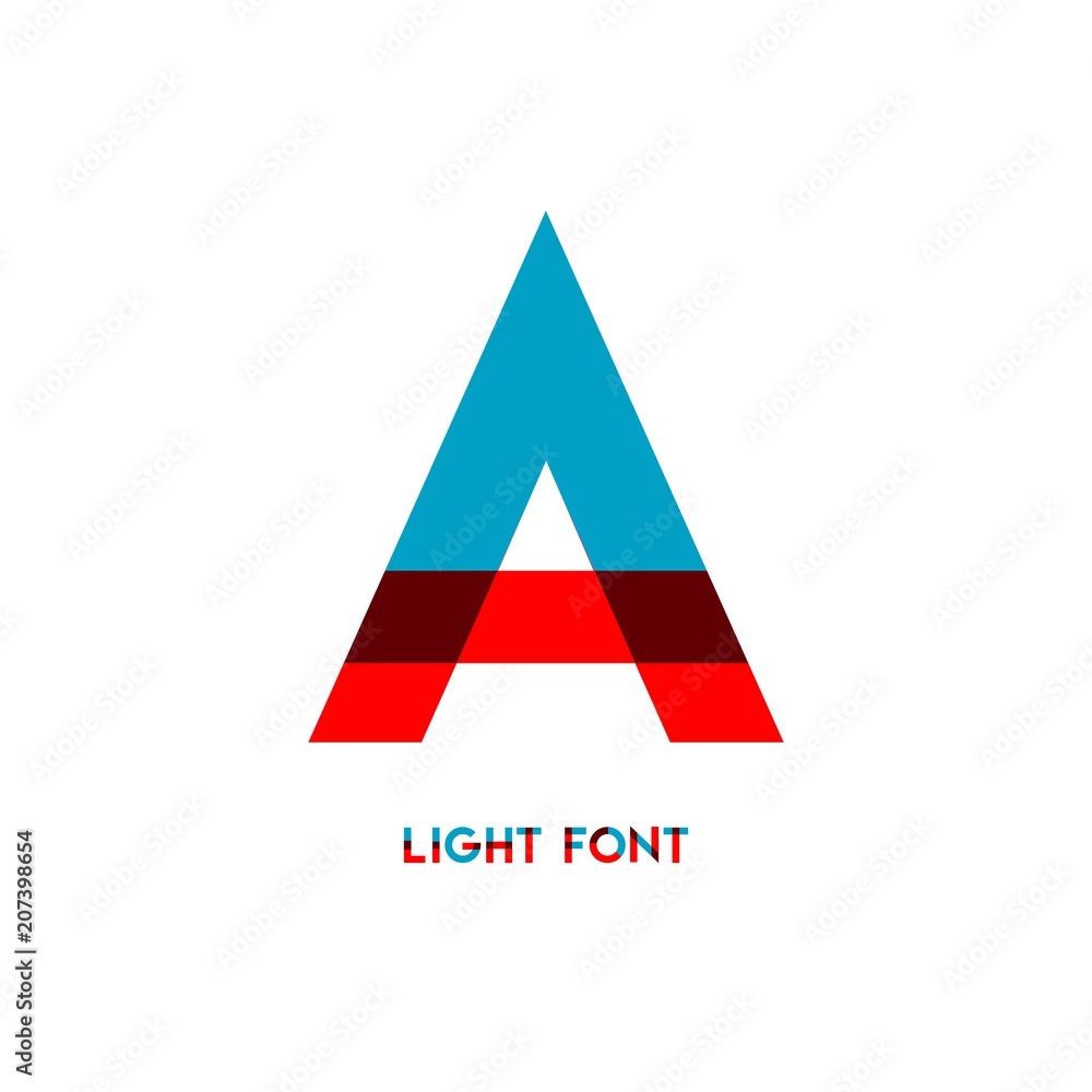 Obraz premium A Light Font Vector Template Design Illustration