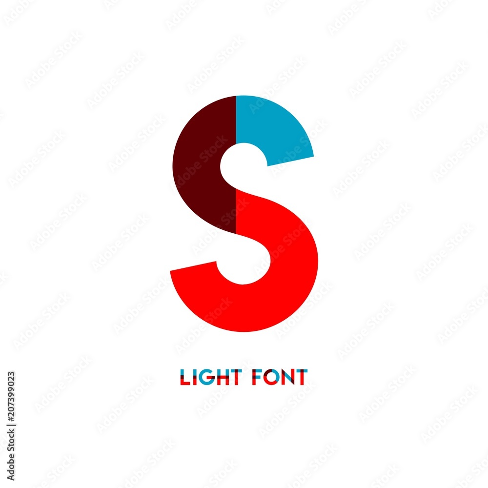 S Light Font Vector Template Design Illustration S Light Font Vector Template Design Illustration