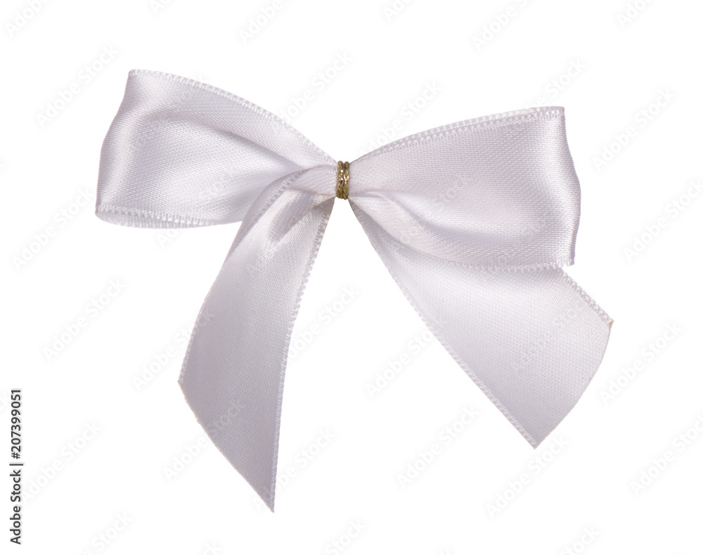 Silver silk bow Silver silk bow