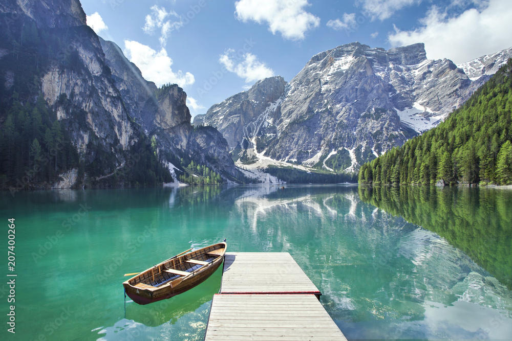 Fototapeta premium Górskie jezioro, Włochy