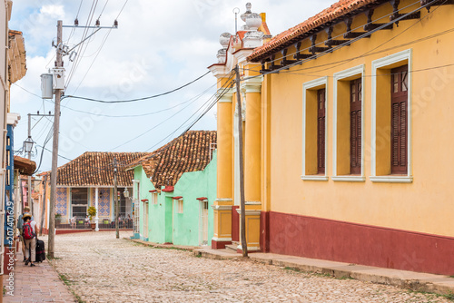 TRINIDAD, CUBA - MAY 16, 2017: View of the city building. Copy space for text.