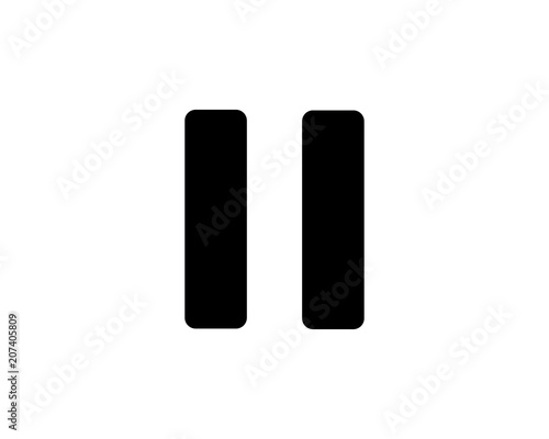 pause button icon design set illustration,glyph style design, designed for web and app