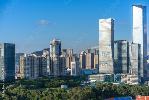 Photography city skyline in hongkong china