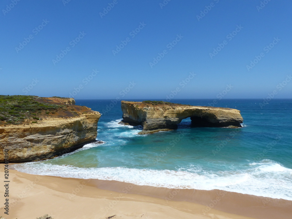 Collapsed London arch, London bridge Great Ocean Road Twelve apostles marine national park, Great Ocean Road, Victoria