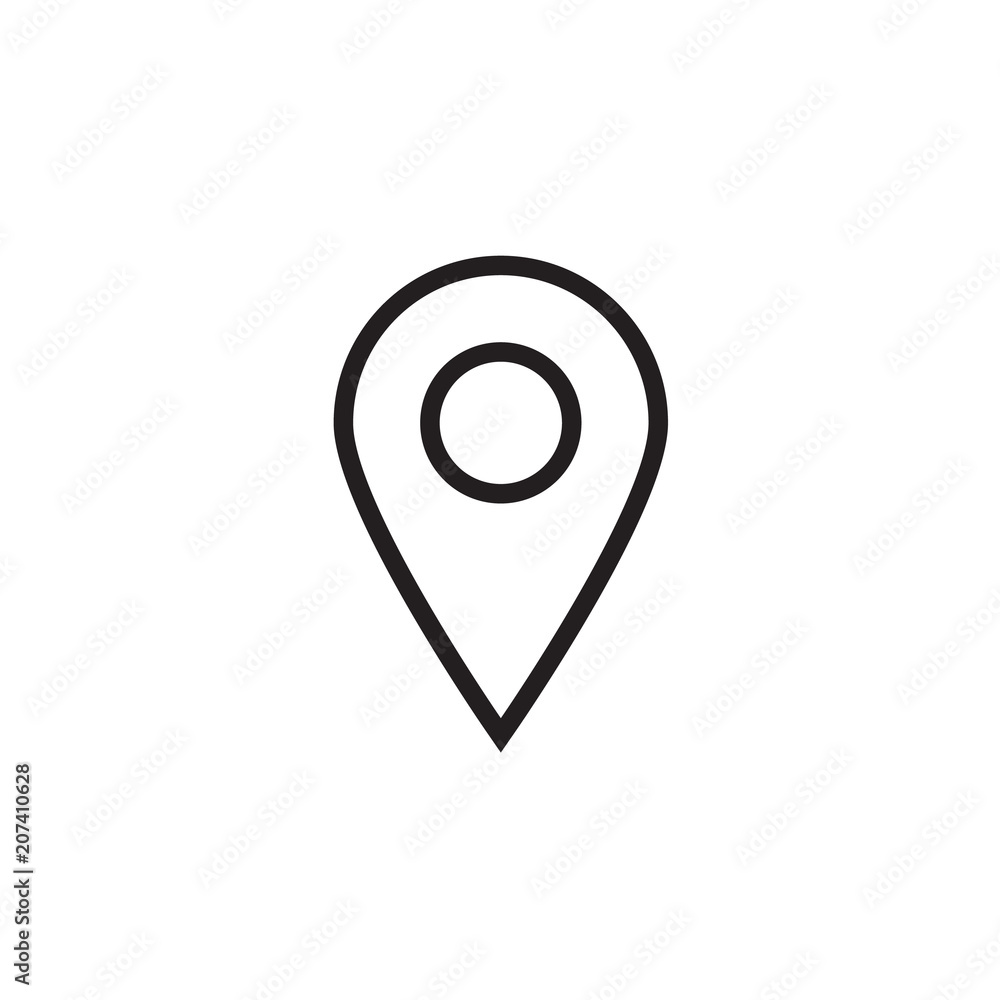 Located icon in trendy flat style isolated on background. Located icon in trendy flat style isolated on background.