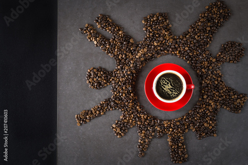 flat lay coffee bean photo