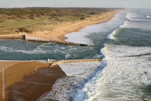 Barage de la Gachère, Brétignolles-sur-Mer vue du ciel photo