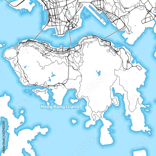 Map of Hong Kong Island