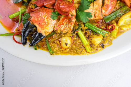 Stir-fried crab curry