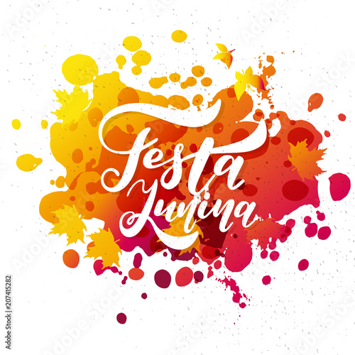 Latin American holiday, the June party of Brazil. Lettering design.